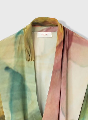 Retori Scarf Dress Multicolor - Ready To Wear - Luxury Dresses for Women - Detail Neck