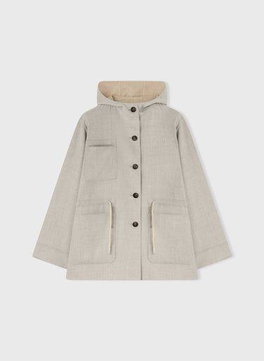 Retori Rope Reversible Parka Ivory And Natural - Ready To Wear - Luxury Parkas for Women