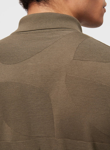 Retori Botanical Polo Military Green - Knitwear - Luxury Polos for Men - Detail