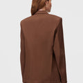 Retori Denim Belt Jacket Clay - Ready To Wear - Luxury Coats & Jackets for Women - Back Model