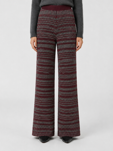 PANTALONI IN MAGLIA MICRO-CHECK