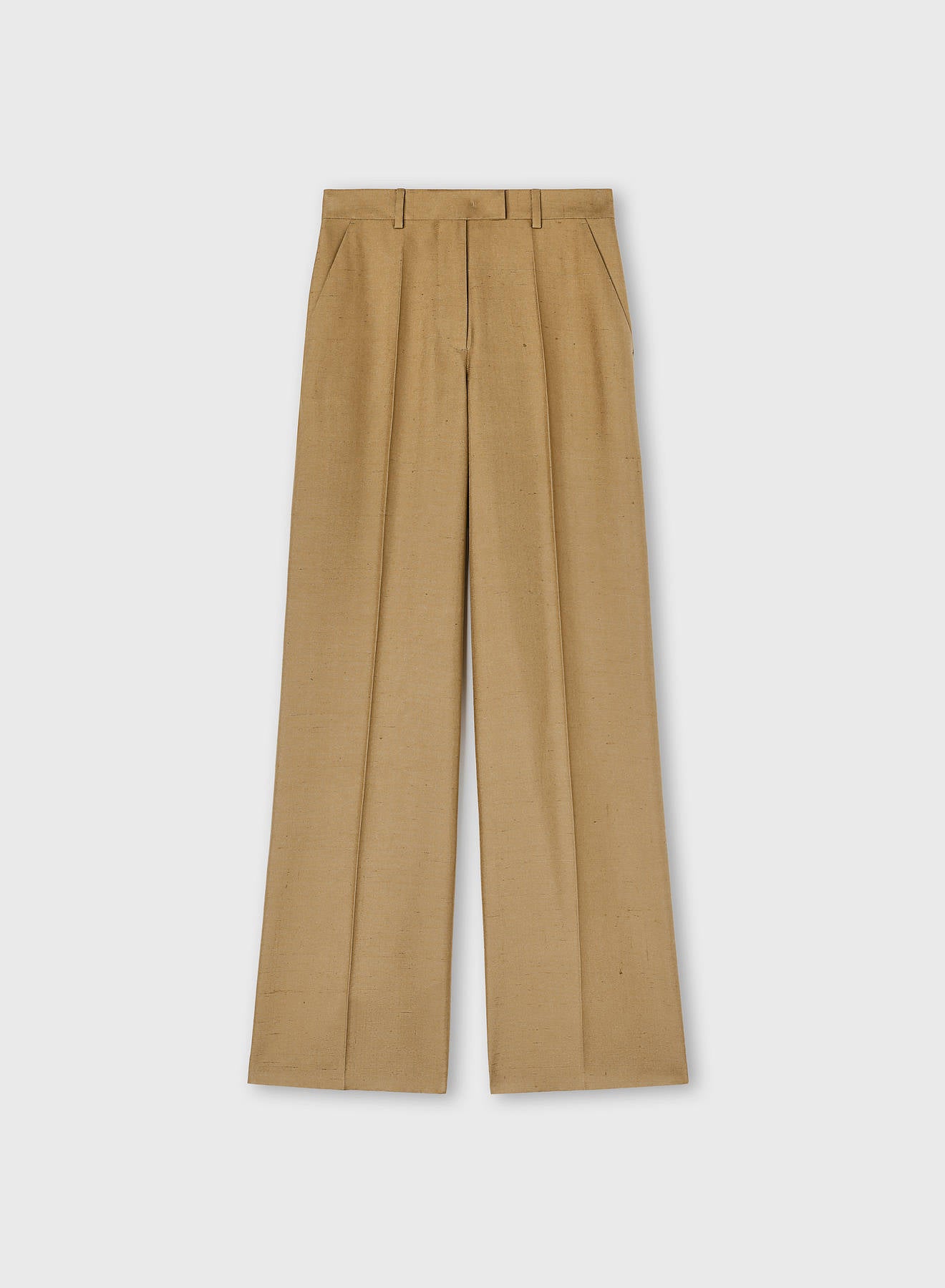 SILK TAILORING PANTS CAMEL