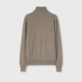 Retori Window Zip Up Mockneck Sand - Knitwear - Luxury Sweaters for Men - Back