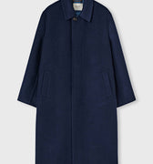 Retori Double Jacquard Coat Navy And Sky - Ready To Wear - Luxury Overcoats for Men