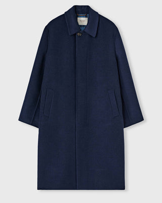 Retori Double Jacquard Coat Navy And Sky - Ready To Wear - Luxury Overcoats for Men