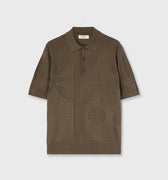 Retori Botanical Polo Military Green - Knitwear - Luxury Polos for Men
