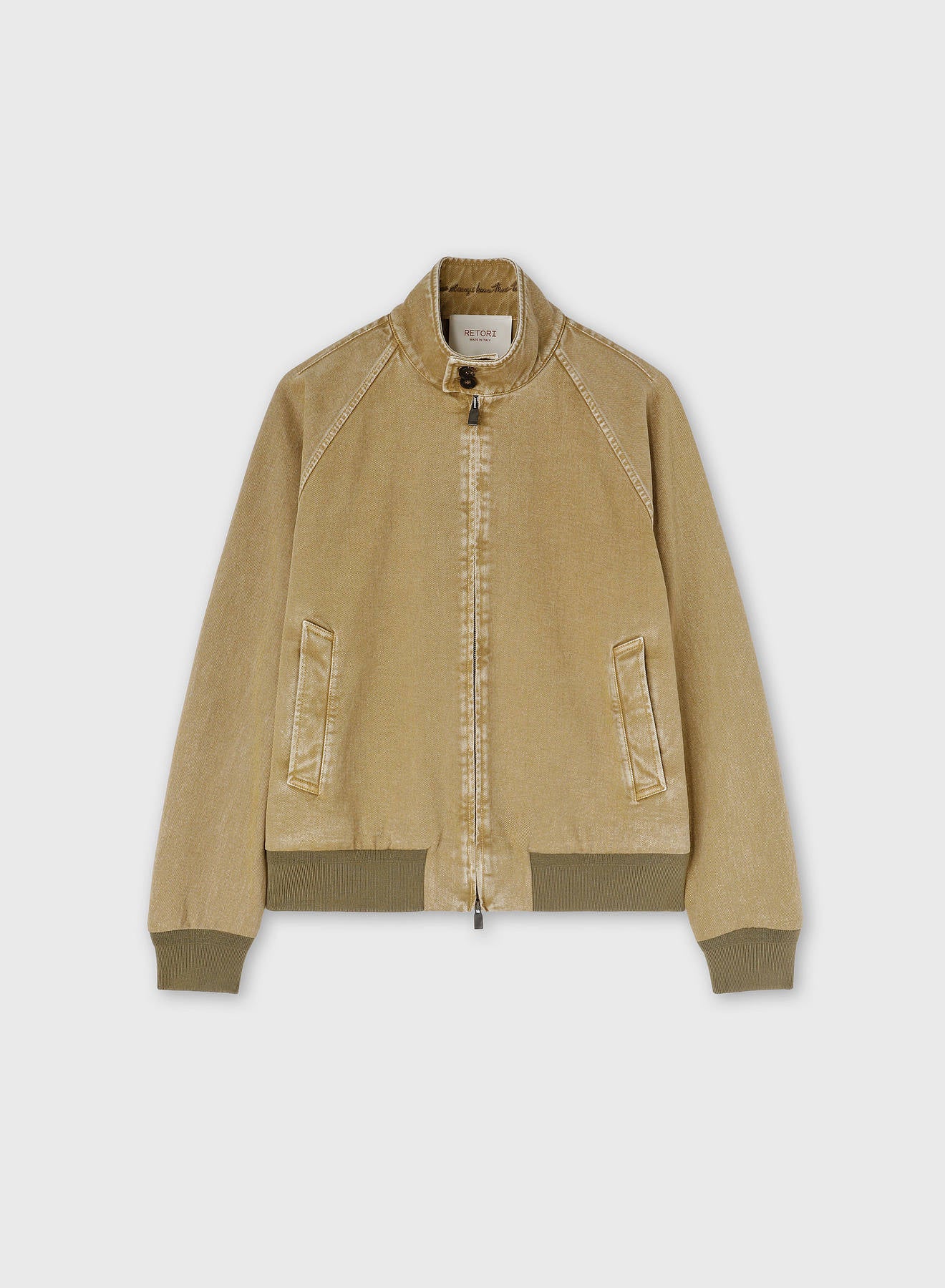 DENIM BOMBER CAMEL
