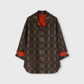 Retori Double Check Jacquard Reversible Outerwear Clay And Military Green - Ready To Wear - Luxury Coats & Jackets for Women