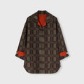 Retori Double Check Jacquard Reversible Outerwear Clay And Military Green - Ready To Wear - Luxury Coats & Jackets for Women