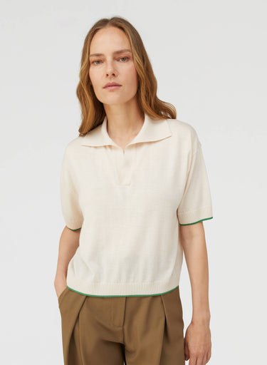 Retori Relaxed Polo Butter - Ready To Wear - Luxury Polos for Women