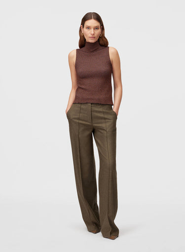 Retori Windows Turtleneck Chocolate, Clay And Iris - Knitwear - Luxury Sweaters for Women - Full Model