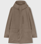Retori Water Repellent Embroidered Natural Fiber Parka Beige - Ready To Wear - Luxury Parkas for Men