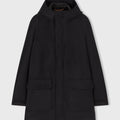Retori Water Repellent Embroidered Natural Fiber Parka Blue - Ready To Wear - Luxury Parkas for Men