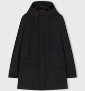 Retori Water Repellent Embroidered Natural Fiber Parka Blue - Ready To Wear - Luxury Parkas for Men