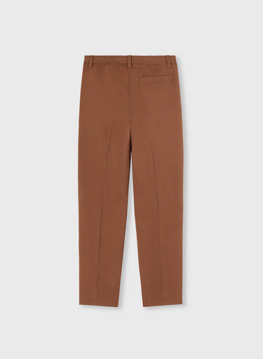 Retori Reversed Pleats Pants With Embroidery Clay - Ready To Wear - Luxury Trousers for Men - Back