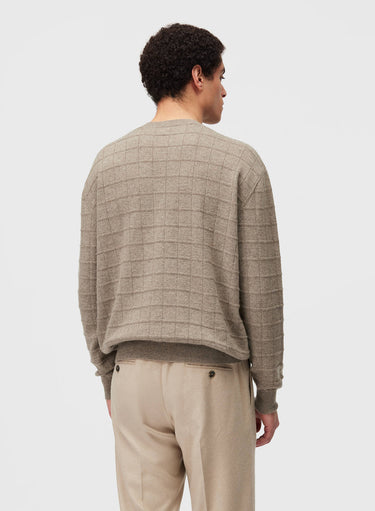 Retori Window Crewneck Sand - Knitwear - Luxury Sweaters for Men - Back
