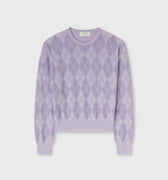Retori Argyle Regular Crewneck Iris - Knitwear - Luxury Sweaters for Women