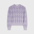 Retori Argyle Regular Crewneck Iris - Knitwear - Luxury Sweaters for Women