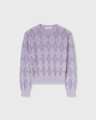 Retori Argyle Regular Crewneck Iris - Knitwear - Luxury Sweaters for Women