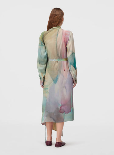 Retori Scarf Dress Multicolor - Ready To Wear - Luxury Dresses for Women - Back Model