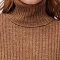 Retori Ribbed Turtleneck Clay - Knitwear - Luxury Sweaters for Men and Women - Detail Neck Woman