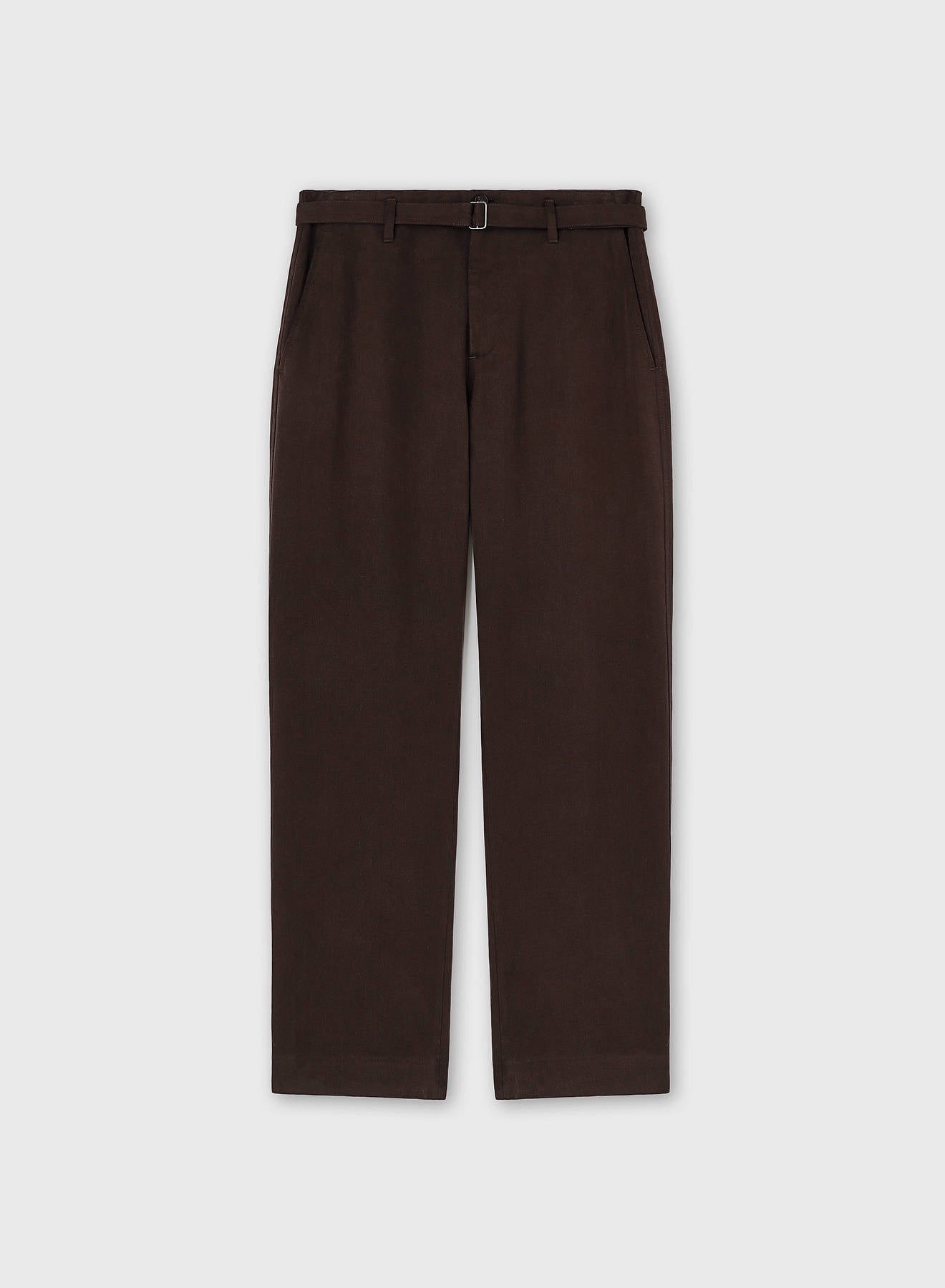 PEACH TOUCH LINEN PANTS CHOCOLATE