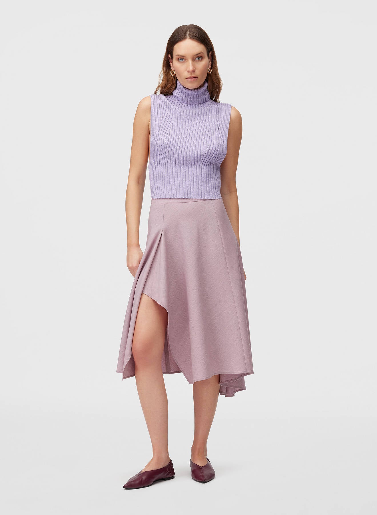 Retori Asymmetrical Skirt Iris - Ready To Wear - Luxury Skirts for Women - Full Model