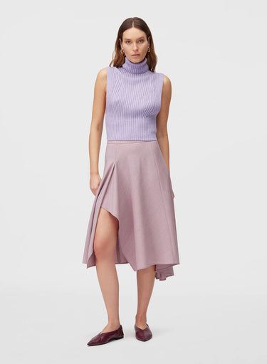 Retori Asymmetrical Skirt Iris - Ready To Wear - Luxury Skirts for Women - Full Model