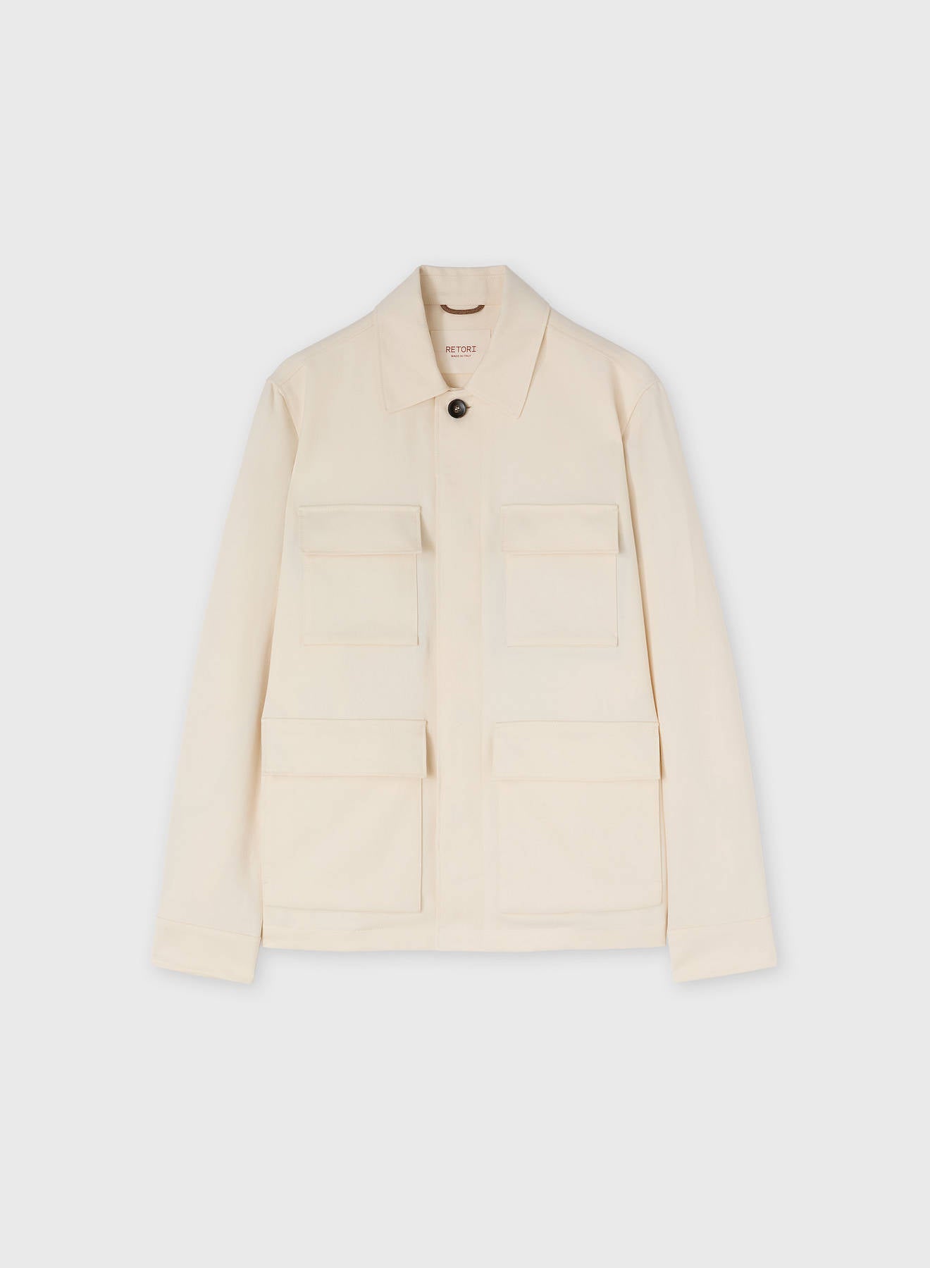 PEACH TOUCH LINEN SAHARIANA BUTTER