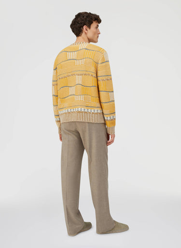 Retori Opposites Dance Crewneck Yellow And Camel - Ready To Wear - Luxury Sweaters for Men