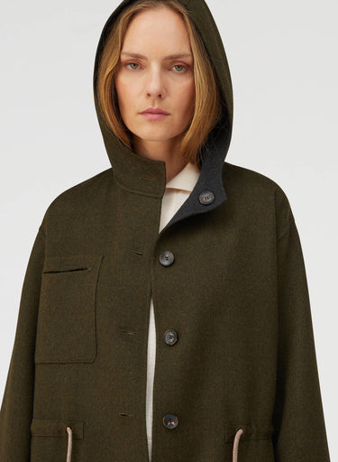 Retori Rope Reversible Parka Anthracite And Musk - Ready To Wear - Luxury Parkas for Women