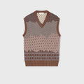 Retori Reversibile Jacquard Vest Amaranto - Knitwear - Luxury Sweaters for Men
