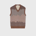 Retori Reversibile Jacquard Vest Amaranto - Knitwear - Luxury Sweaters for Men