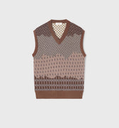 Retori Reversibile Jacquard Vest Amaranto - Knitwear - Luxury Sweaters for Men