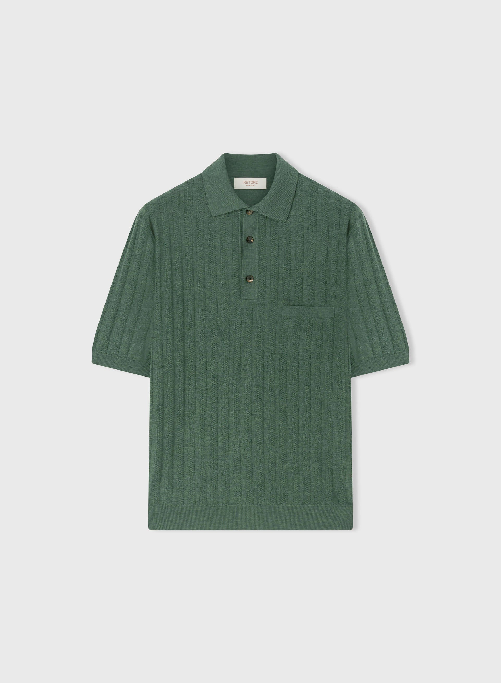 MINI CABLE POLO SHIRT GREEN