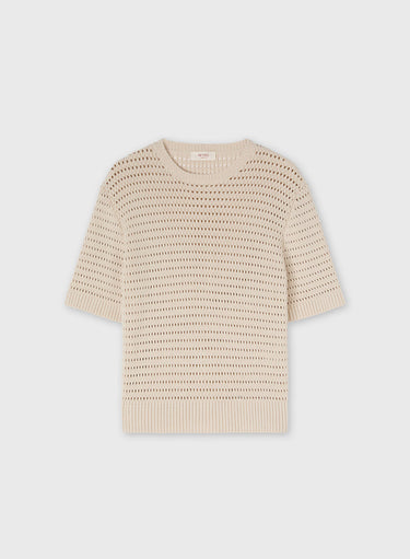 T-SHIRT IN MAGLIA A RETE DI COTONE
