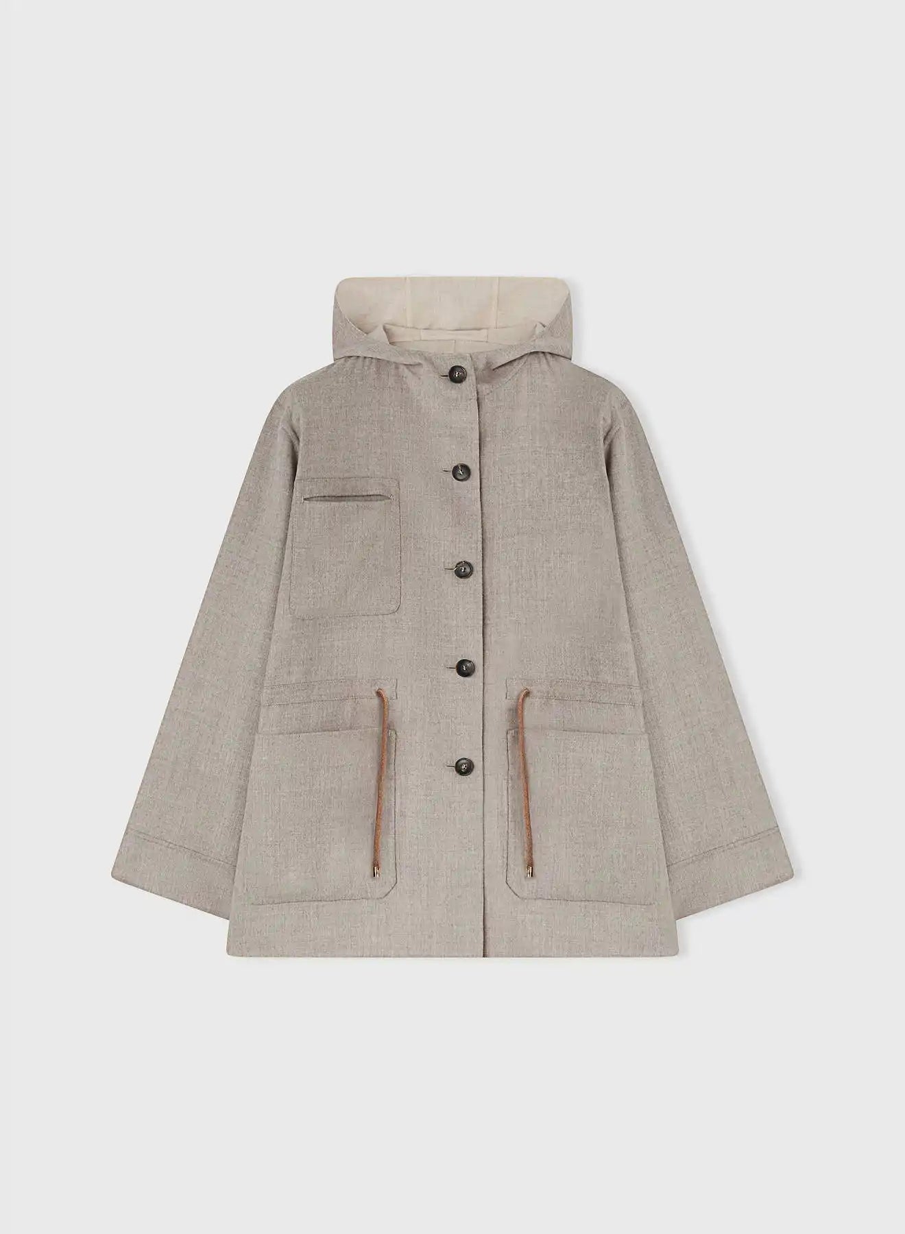 Retori Double Rope Reversible Parka Ivory And Natural - Ready To Wear - Luxury Parkas for Women