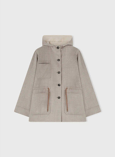 Retori Double Rope Reversible Parka Ivory And Natural - Ready To Wear - Luxury Parkas for Women