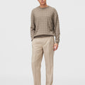 Retori Window Crewneck Sand - Knitwear - Luxury Sweaters for Men - Full Model