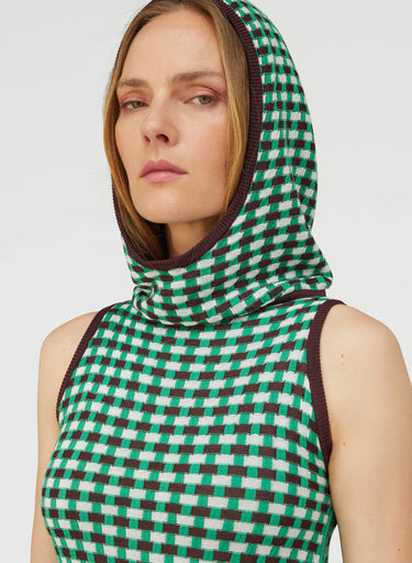 Retori Hooded Tunic Dress Green - Ready To Wear - Luxury Dresses for Women