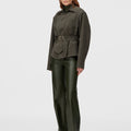 Retori Mini Trench Dark Green - Ready To Wear - Luxury Trench Coats for Women - Full Model