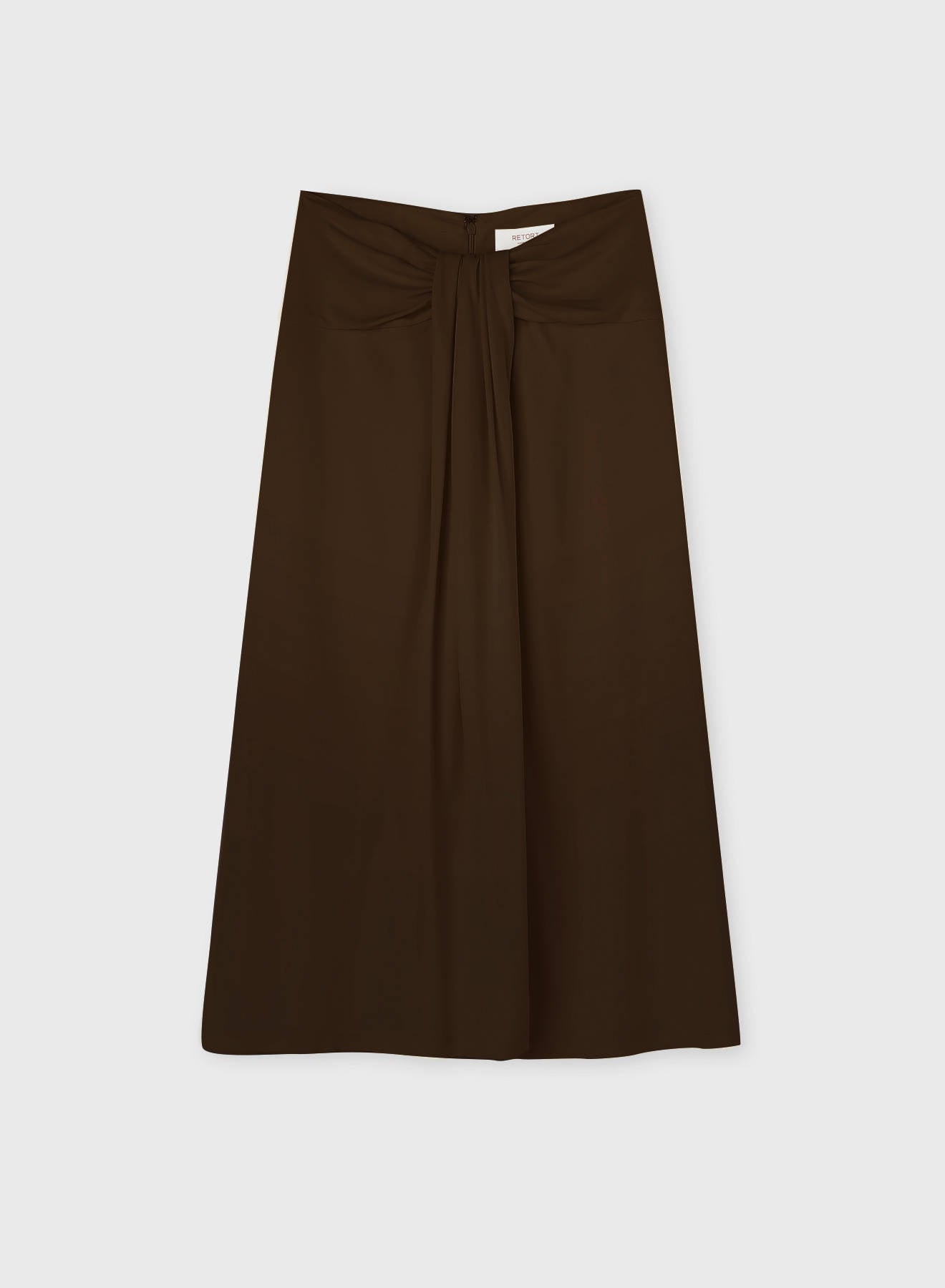 JERSEY WRAP SKIRT CHOCOLATE