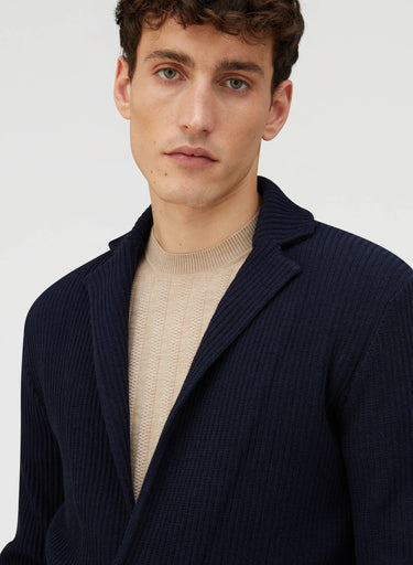 Retori Knitted Blazer Navy - Ready To Wear - Luxury Coats & Jackets for Men