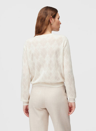 Retori Argyle Regular Crewneck Butter - Knitwear - Luxury Sweaters for Women - Back