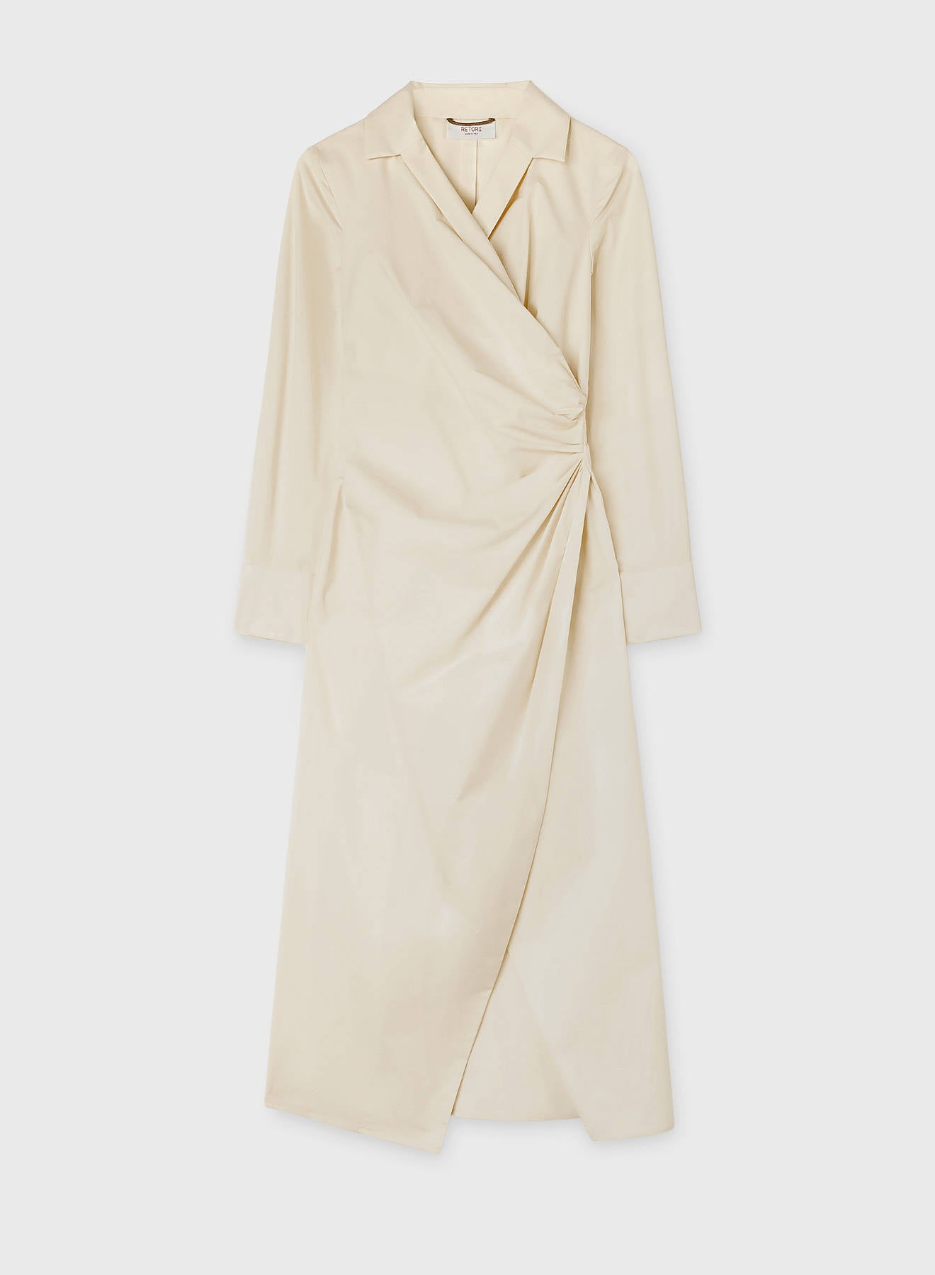 POPELINE COTTON STRETCH DRESS BUTTER