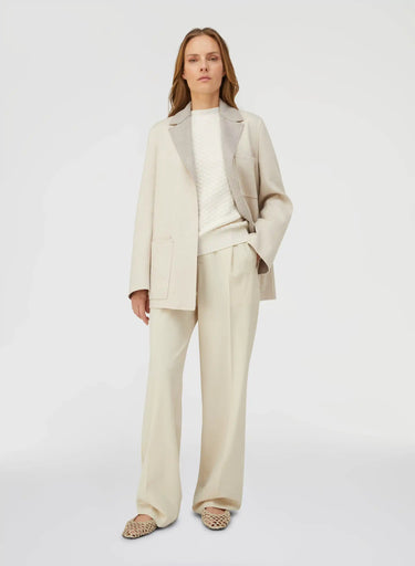 Retori Damier Wool And Silk Jacquard Crewneck Ivory - Knitwear - Luxury Sweaters for Women - Full Model
