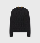Retori Jacquard Damier Rollneck Black And Camel - Ready To Wear - Luxury Sweaters for Women