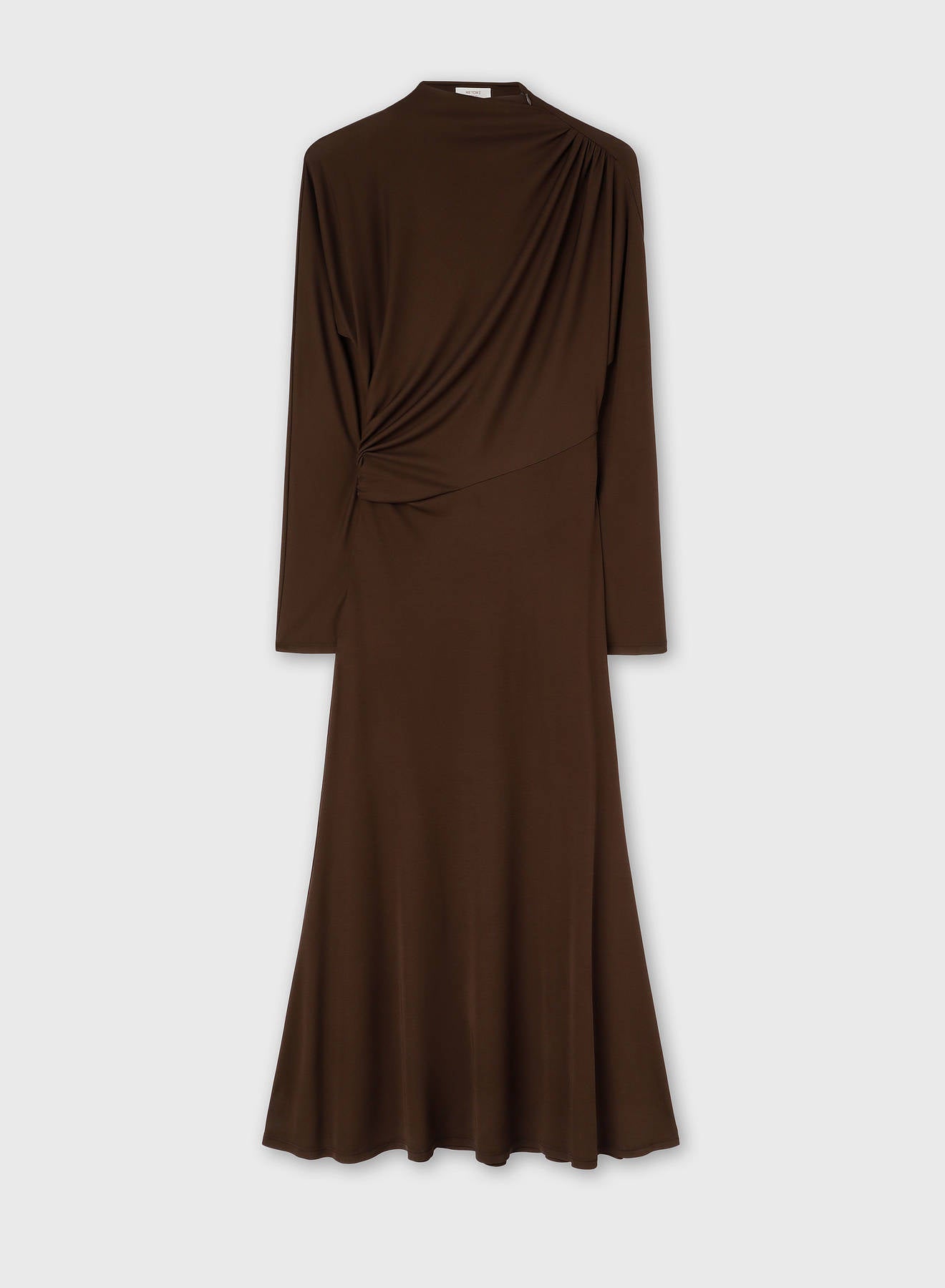 JERSEY WRAP DRESS CHOCOLATE
