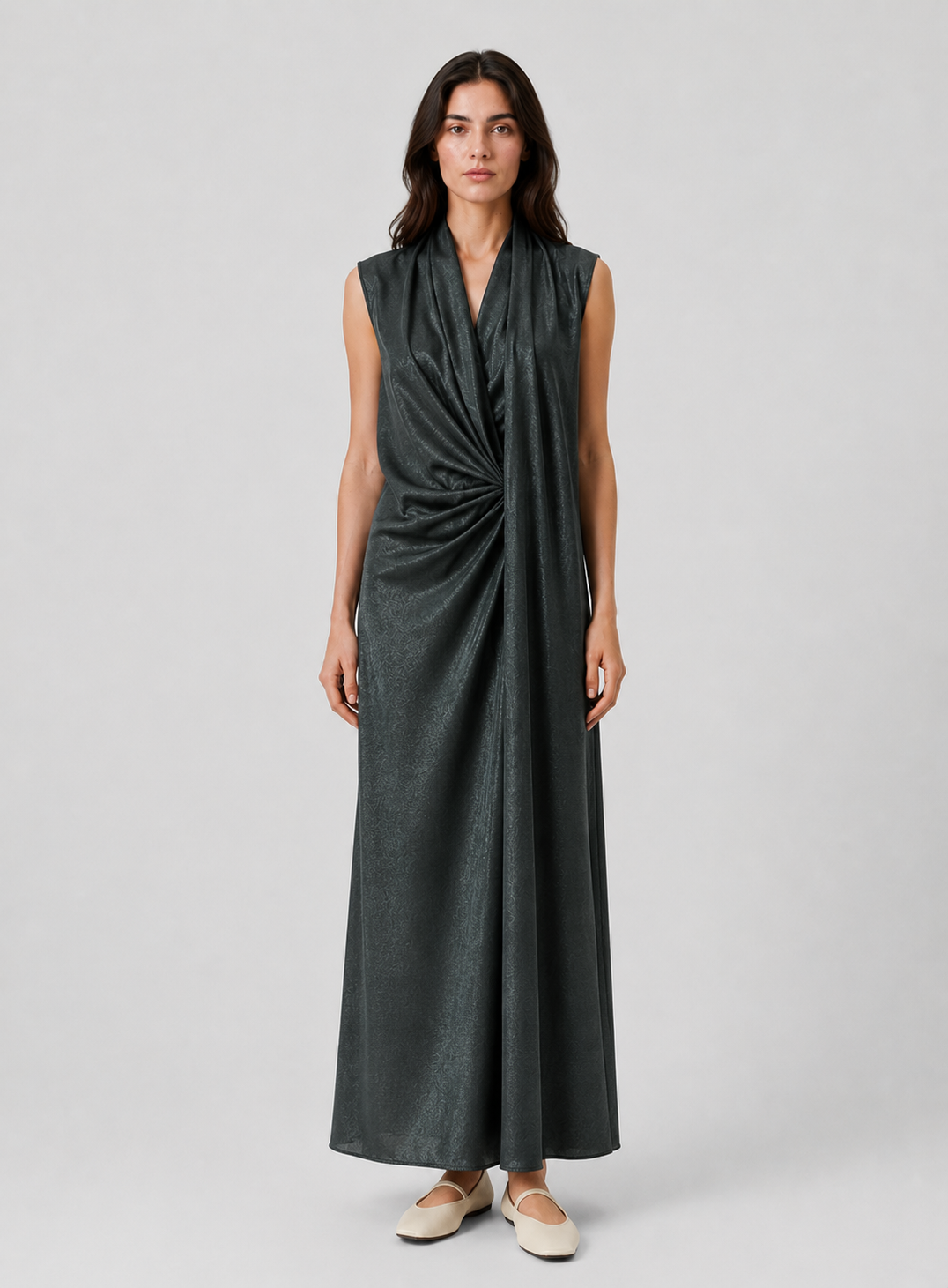 WOOL AND CASHMERE WRAP DRESS