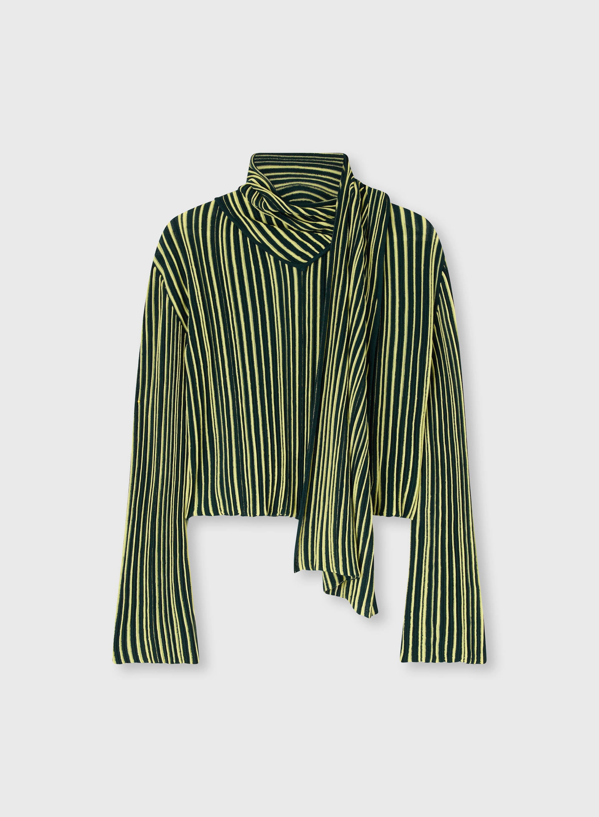 MAGLIA GIROCOLLO A RIGHE CON SCIARPA